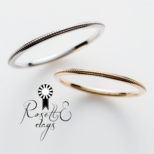 姫路の鍛造製法の結婚指輪RosettEdaysローズマリー