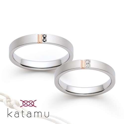 姫路市鍛造製法の結婚指輪Katamu紅