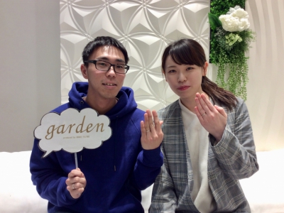 garden姫路で結婚指輪を購入頂きました。