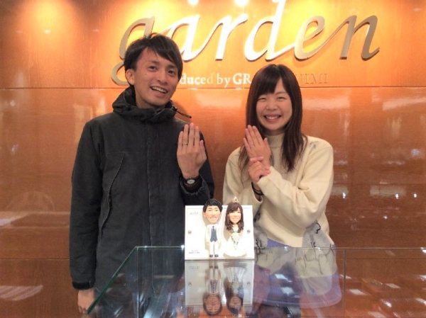 姫路市「FISCHER」「Mariage ent」の結婚指輪をご成約頂きました。
