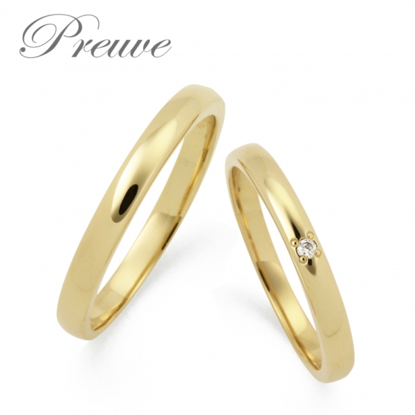 岡山の安いゴールドの結婚指輪Preuve2