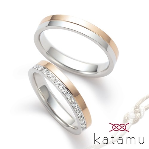 姫路でコンビの鍛造製法の結婚指輪【Katamu/八千代】