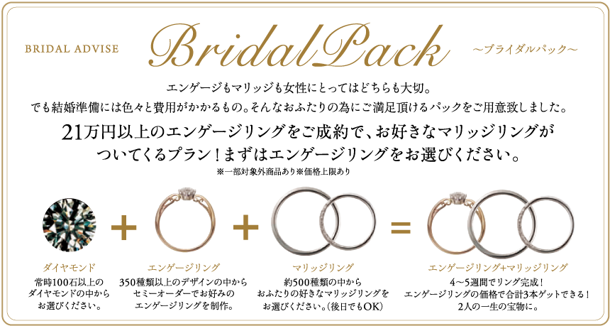 姫路で21万円で婚約指輪・結婚指輪が揃う