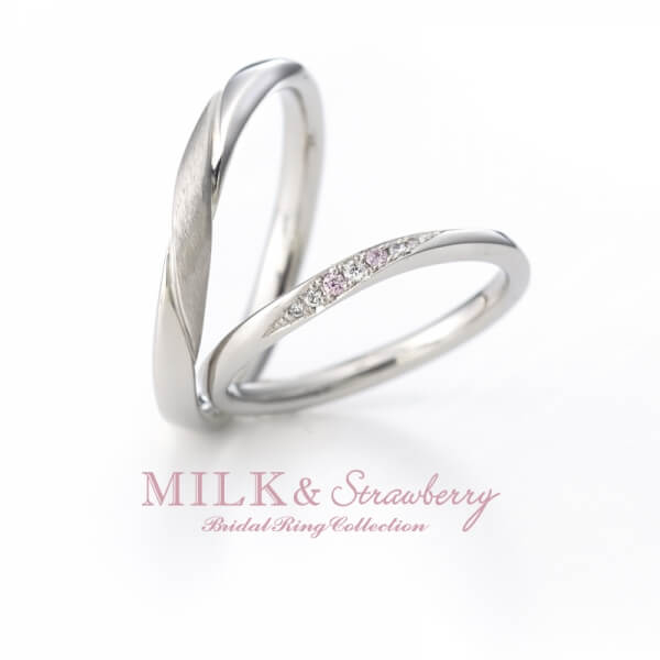 明石市で人気の結婚指輪デザイン「ミルクアンドストロベリー」