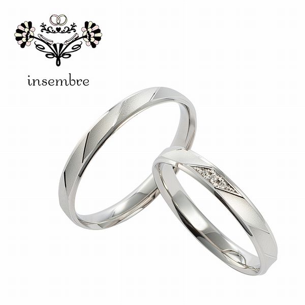 結婚指輪　形の選び方について　リーズナブルブランド「insembre」　ストレートタイプ