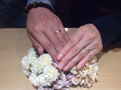 高砂市「Maxi」の結婚指輪と「GRACEKAMA」の婚約指輪をご成約頂きました。