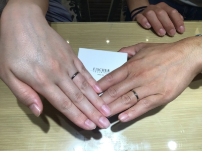 姫路市網干区　「FISCHER 」の結婚指輪をご成約頂きました。