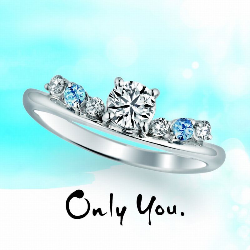 カラーストーンがセッティングできる婚約指輪Only YouQSLMD