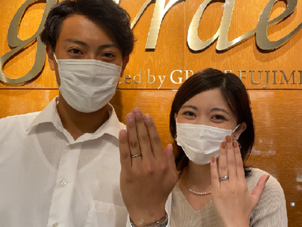 加古川市「OCTAVE」の結婚指輪をご成約頂きました。
