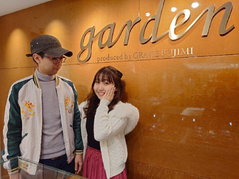 神戸市「gardenオリジナル」の婚約指輪をご成約頂きました