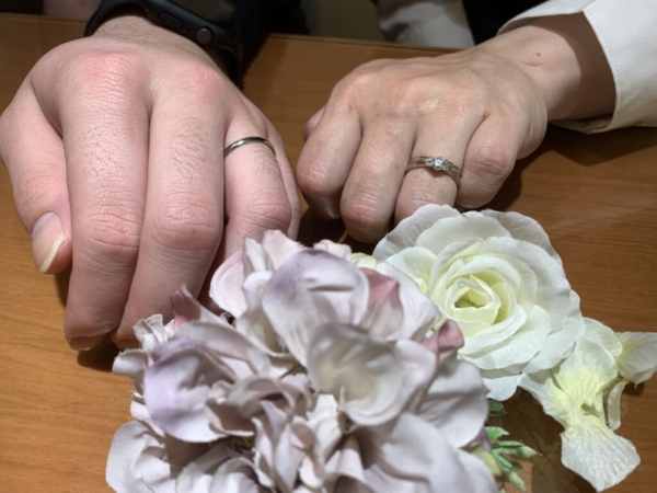 ブライダルパックで結婚指輪と婚約指輪をご成約のお客様