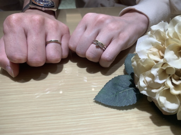 姫路市よりご来店婚約指輪と結婚指輪をご成約のお二人さま