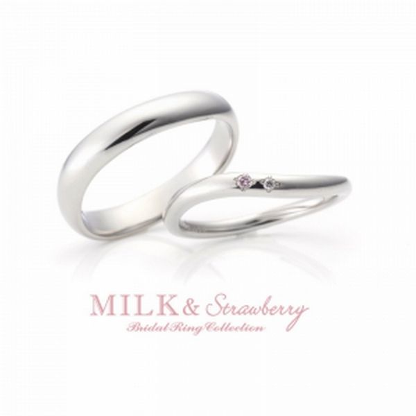 結婚指輪の形について Milk & Strawberry　ウェーブタイプ