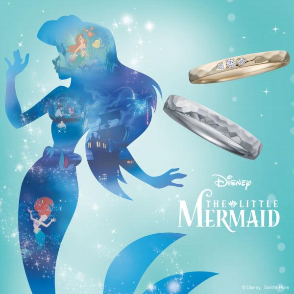 ディズニー結婚指輪特集Disney Little Mermaid【ダンシングバブルズ】