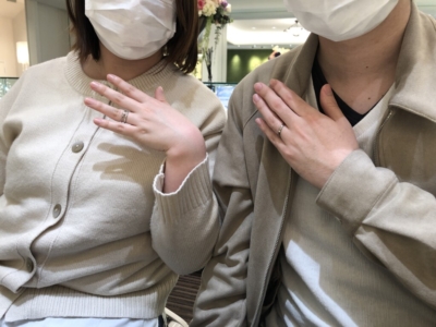 宍粟市『Littlegarden婚約指輪・ツインズキューピッド結婚指輪』をご成約のお客様