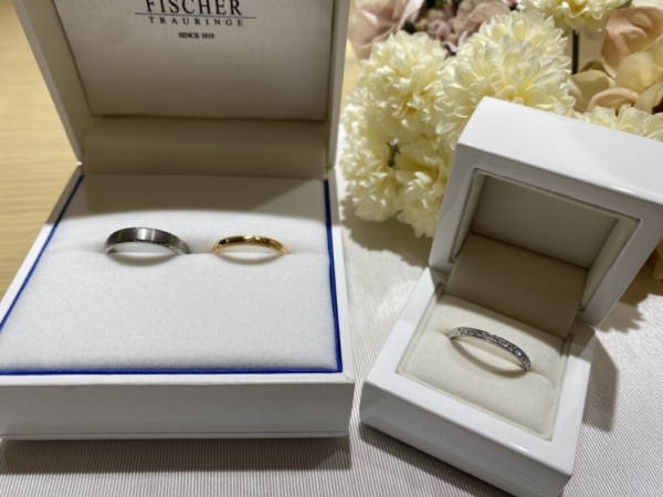 伊丹市「FISCHER」の結婚指輪「GRACEKAMA」の婚約指輪をご成約