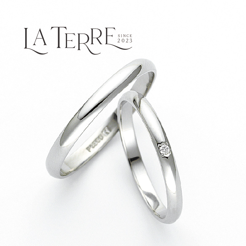 姫路市で10万円以内で揃うプラチナの結婚指輪ラテールのリュンヌ