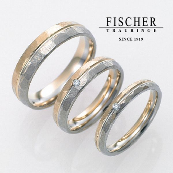 ブルべの方向けの結婚指輪特集FISCHERコンビリング