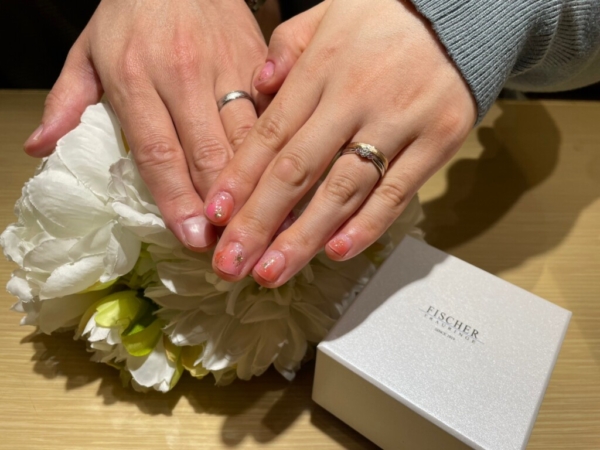 兵庫県加古川市「FICHER」の結婚指輪「IDEAL plus fort」の婚約指輪をご成約頂きました