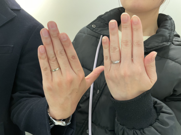 姫路市　「gardenオリジナル」の婚約指輪「FISCHER」の結婚指輪をご成約