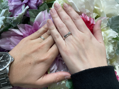 姫路市　「gardenオリジナル」の婚約指輪「FISCHER」の結婚指輪をご成約頂きました