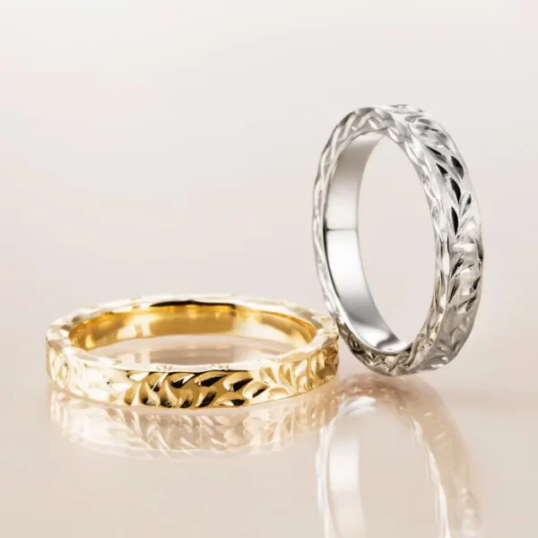 姫路市　ハワイアンジュエリー　マカナの結婚指輪
SLIM TYPE　スリムタイプ　イエローゴールド　ホワイトゴールド