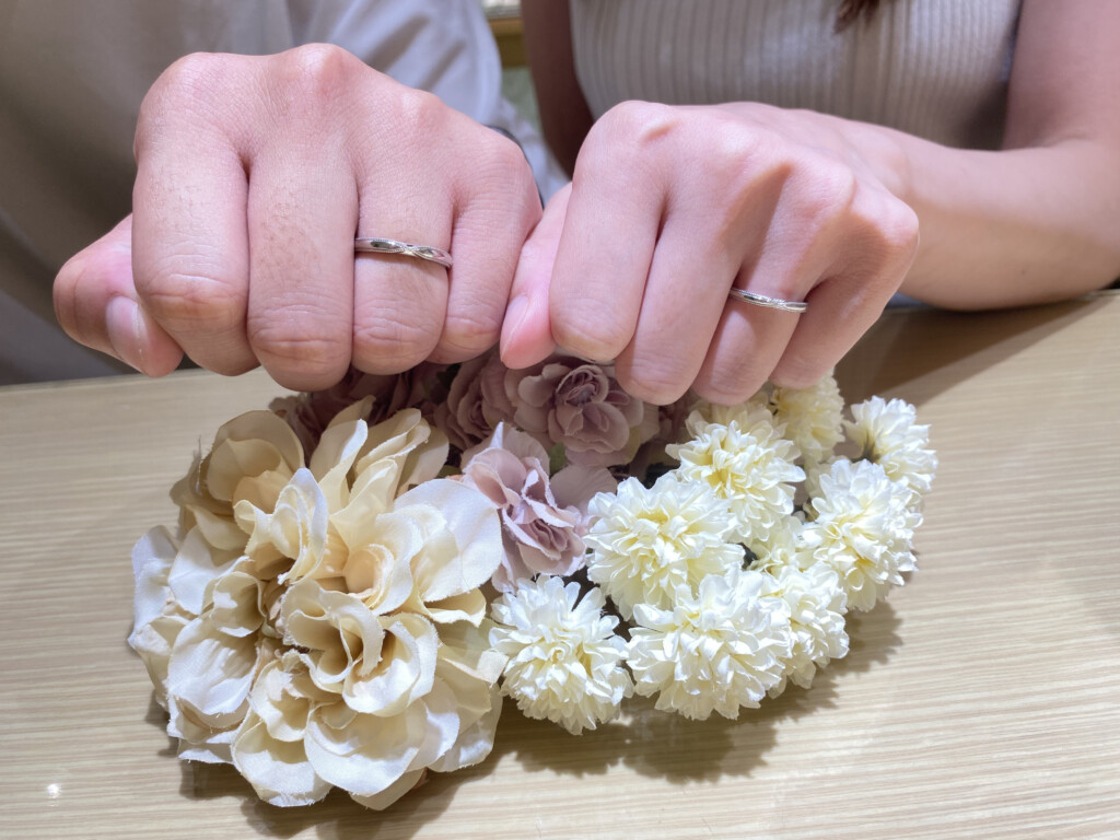 宍粟市より来店。結婚指輪をご成約のお客様