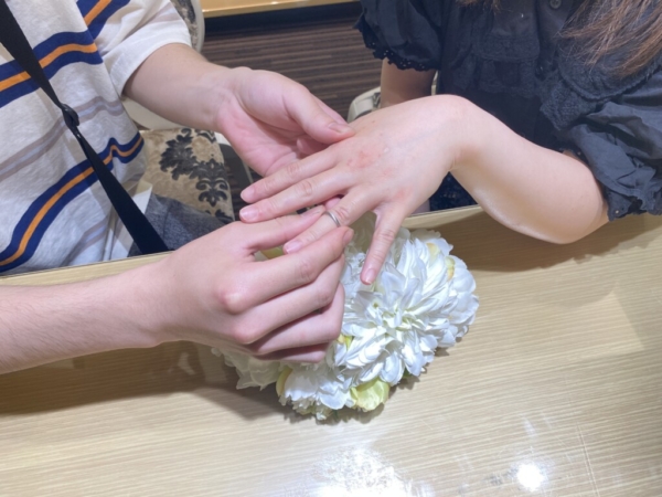 姫路市よりgarden姫路にご来店手作り結婚指輪を作製