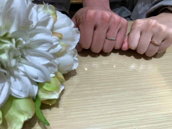 姫路市よりgarden姫路にご来店ラプンツェルの結婚指輪をご成約