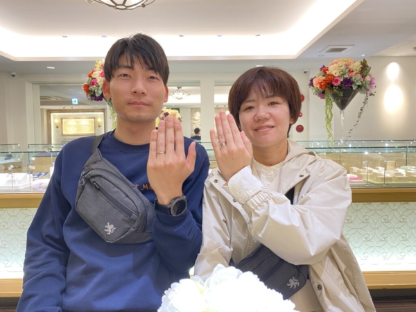 パイロットブライダルの結婚指輪をご成約（姫路市よりご来店）