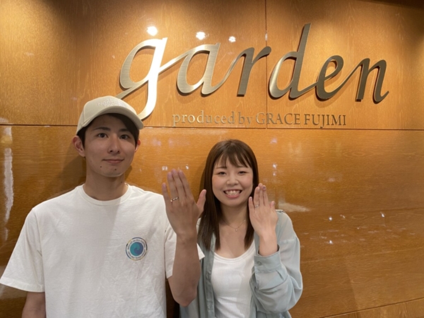 姫路市よりご来店『garden handmade』のマリッジリングをご成約