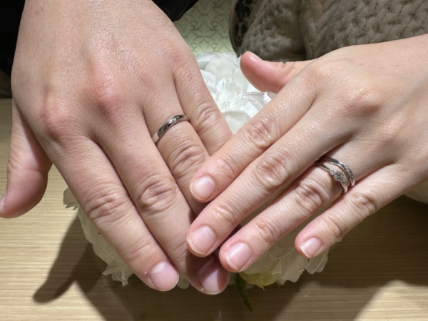 兵庫県姫路市からご来店「PAVEO CHOCOLAT」エンゲージリング「Quand de Mariage」マリッジリングをご成約