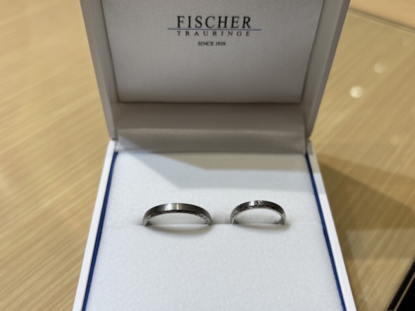 京都市姫路市からご来店「FISCHER」のマリッジリングをご成約頂きました