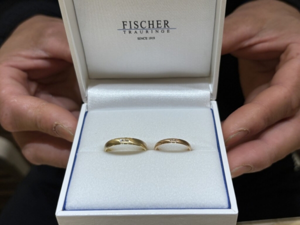 兵庫県たつの市からご来店「FISCHER」マリッジリングをご成約頂きました
