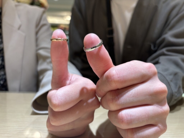 たつの市からご来店「FISCHER」のマリッジリングをご成約頂きました