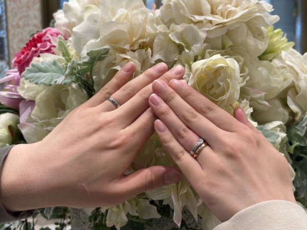 たつの市からご来店「FISCHER」のマリッジリングをご成約頂きました