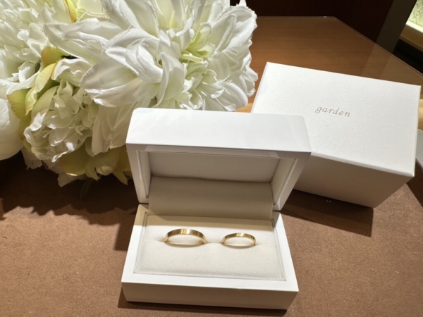 宍粟市よりご来店「garden handmade・手作り」の結婚指輪を作製されました