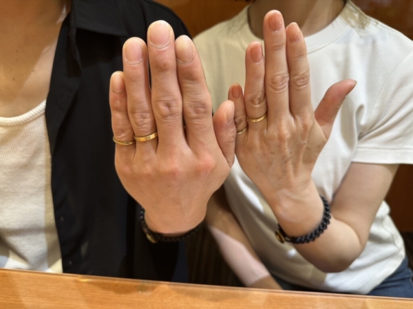 宍粟市よりご来店「garden handmade」のマリッジリングを手作りされました