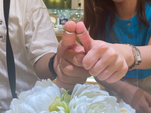 姫路市よりご来店「アイデアルプリュフォール」の結婚指輪をご成約