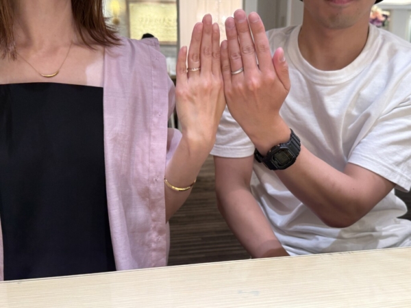 姫路市からご来店「FISCHER」のマリッジリングをご成約いただきました