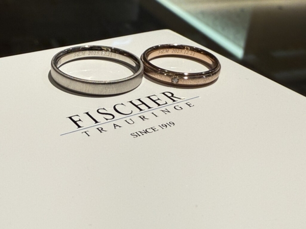 姫路市からご来店「FISCHER」のマリッジリングをご成約いただきました