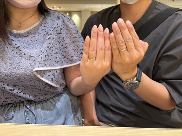 明石市からご来店「美女と野獣」のマリッジリングをご成約いただきました。