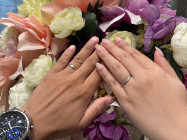 明石市からご来店「美女と野獣」のマリッジリングをご成約いただきました。