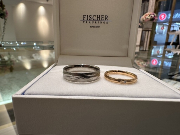 神崎郡・姫路市からご来店「FISCHER」のマリッジリングをご成約頂きました